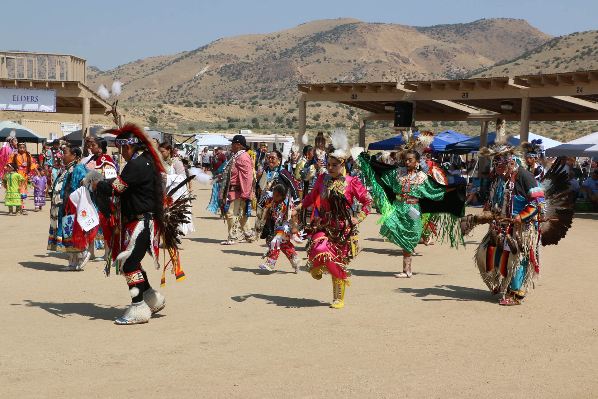 Community dancing during the annual Numaga Days event near Reno, Nevada