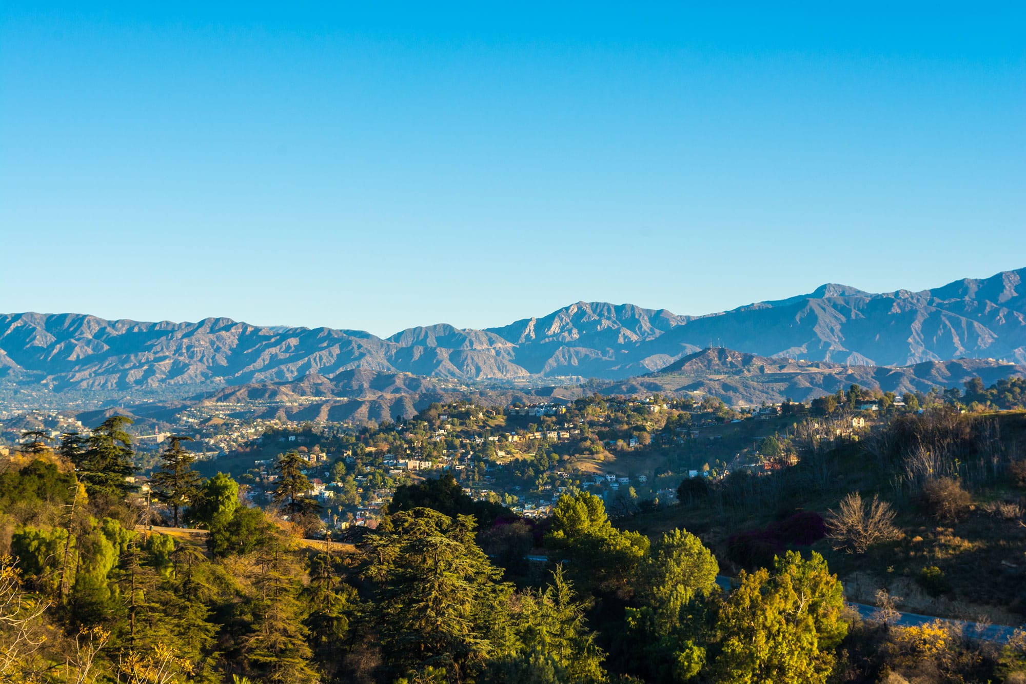 Vista panoramica sulle montagne di San Gabriel nella California meridionale
