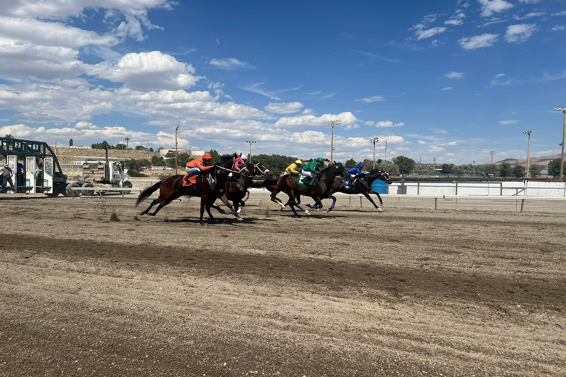 Ein Pferderennen auf der Elko County Fair in Nevada Bildnachweis: Besuch Nevada
