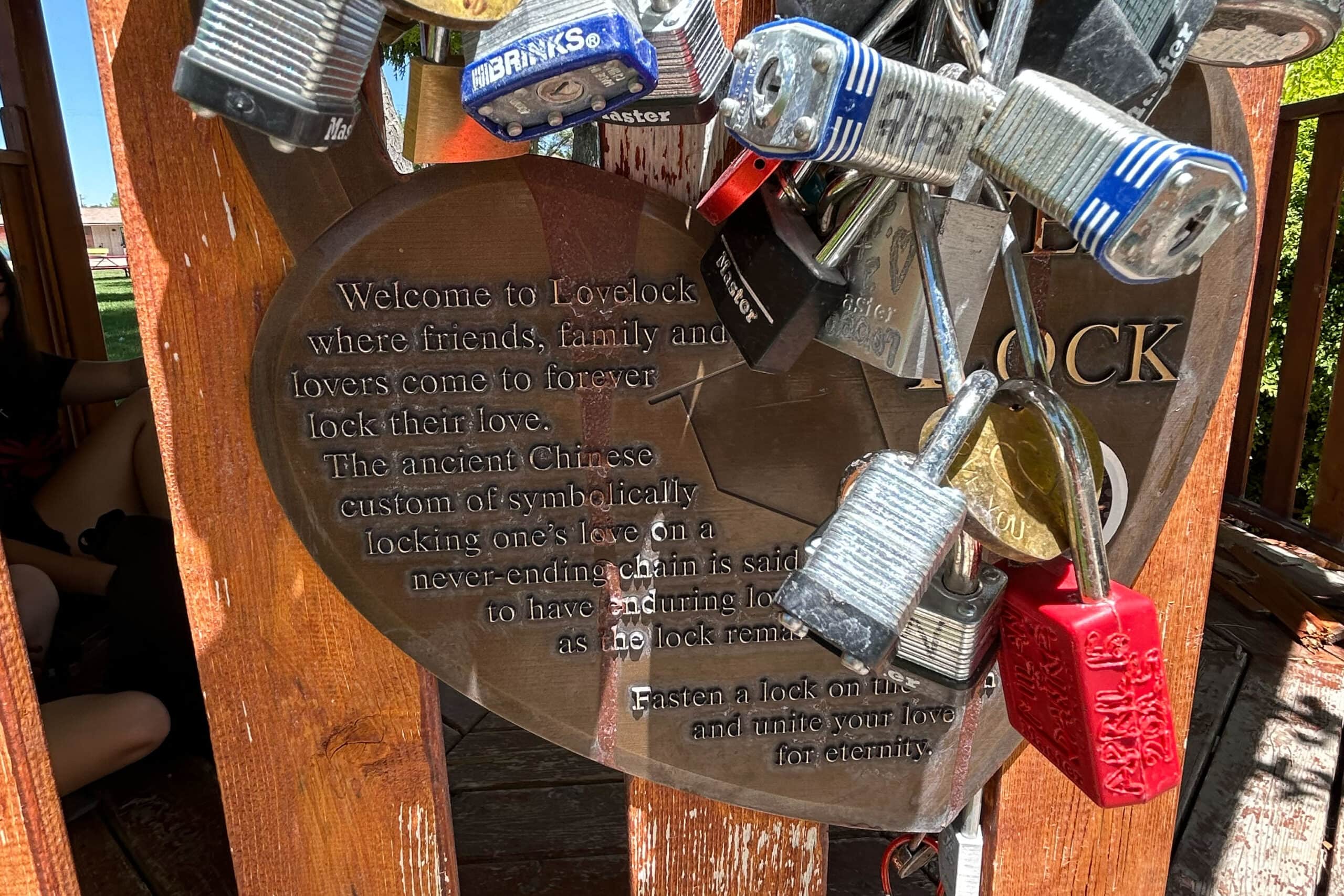 Der Lover's Lock Plaza in Lovelock, Nevada Bildnachweis: Besuch Nevada