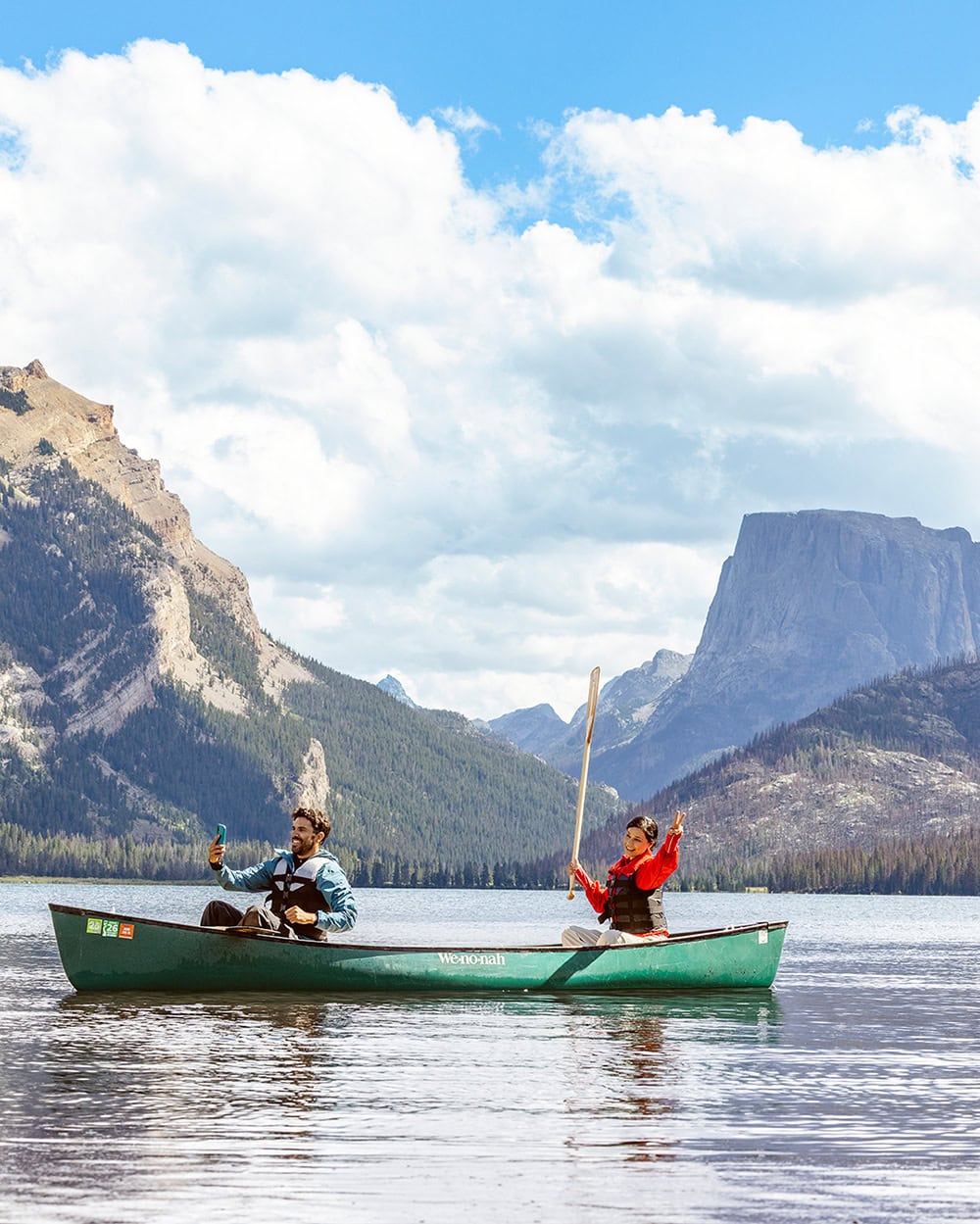 Canoeing in the Bridger-Teton National Forest in Wyoming